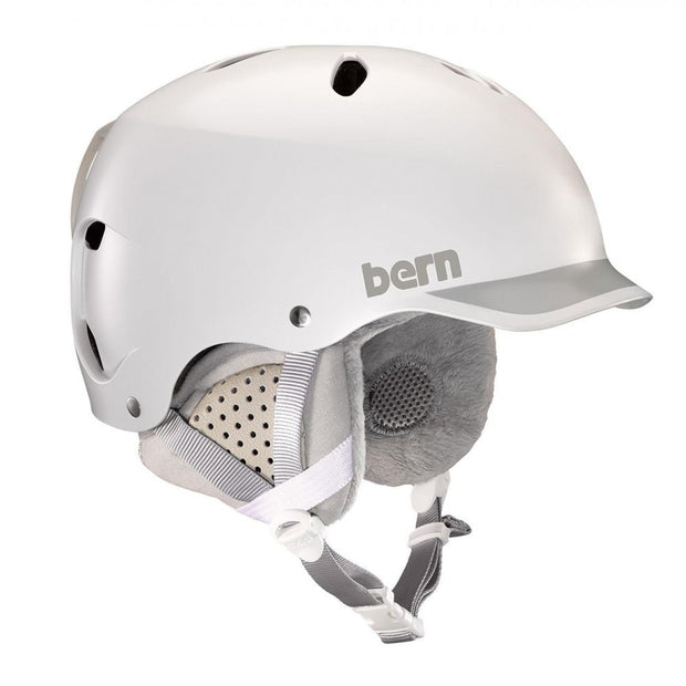 BERN Lenox Helmet EPS Satin White w/ Grey Liner Women