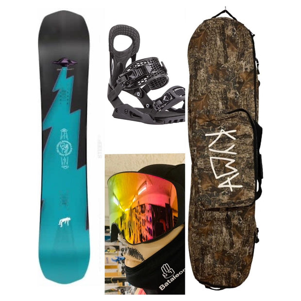 Drake League All Mountain/Directional Twin Snowboard Package