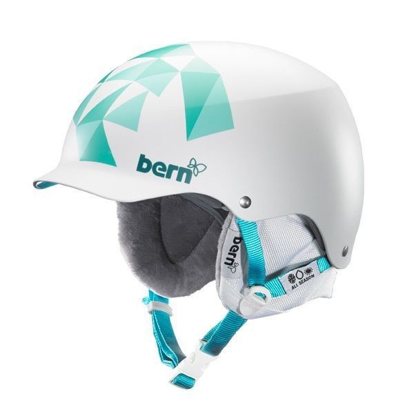 BERN Helmet EPS Satin White Mountainfire Graphic w/ White Liner Womens
