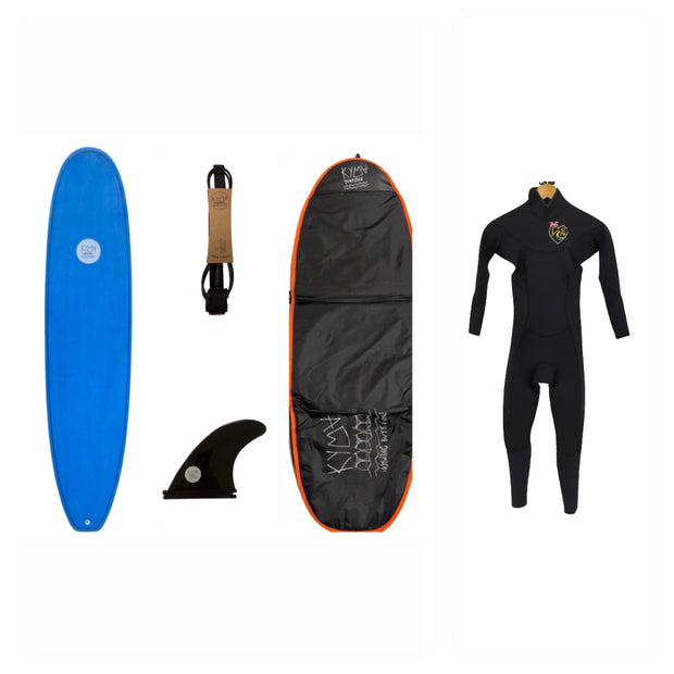 Kyma Mini Mall 7'6  Package + Wetsuit 4/3